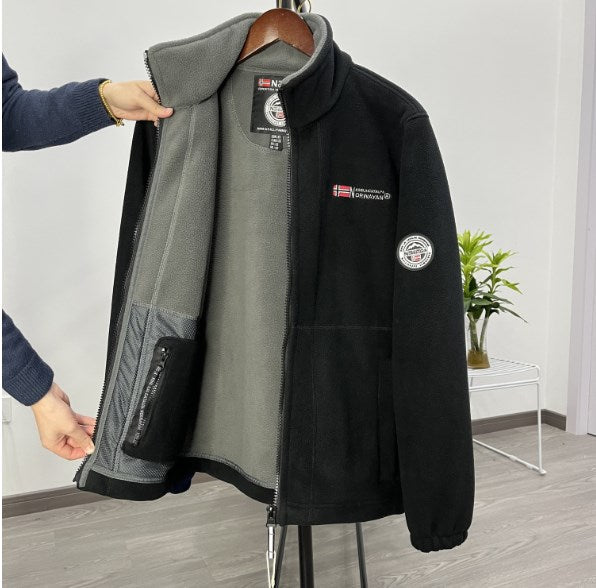 【XS-3XL】Chaqueta de terciopelo grueso de lana de talla grande informal cálida de otoño e invierno para hombre【💥30%OFF】