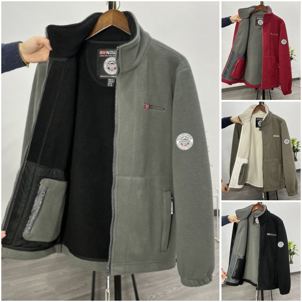【XS-3XL】Chaqueta de terciopelo grueso de lana de talla grande informal cálida de otoño e invierno para hombre【💥30%OFF】