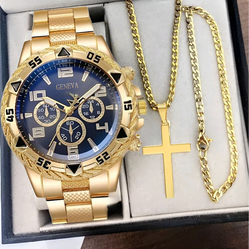 Kit 2 en 1 Especial Reloj Geneva y Cruz - Club Boss - Pre Black Friday