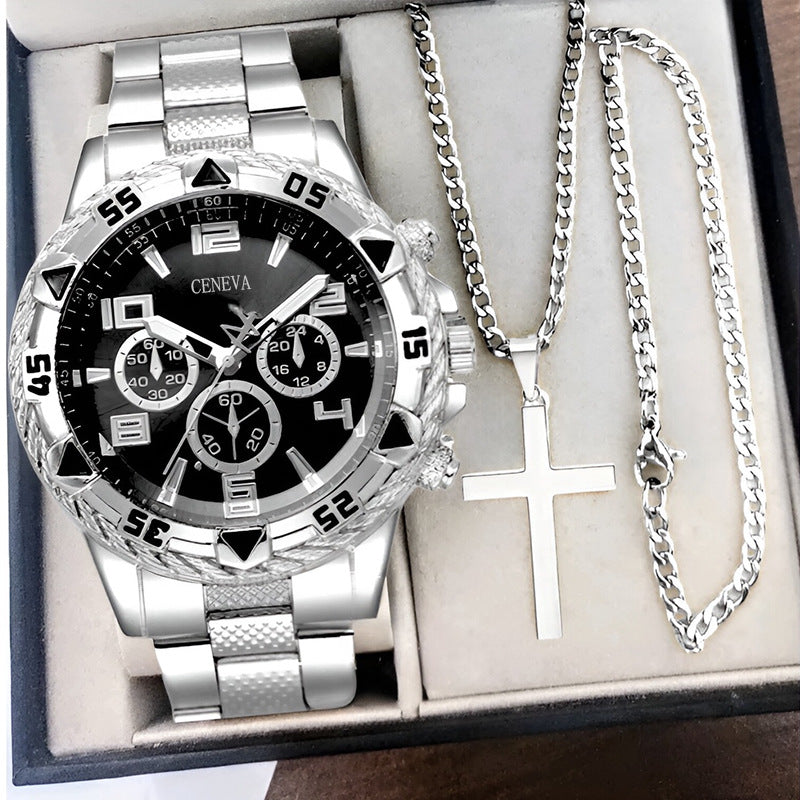 Kit 2 en 1 Especial Reloj Geneva y Cruz - Club Boss - Pre Black Friday