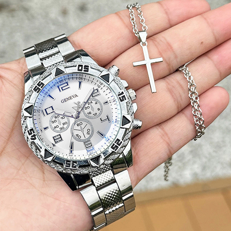 Kit 2 en 1 Especial Reloj Geneva y Cruz - Club Boss - Pre Black Friday