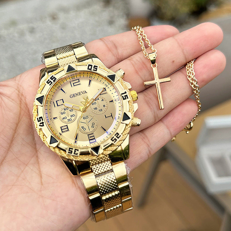 Kit 2 en 1 Especial Reloj Geneva y Cruz - Club Boss - Pre Black Friday