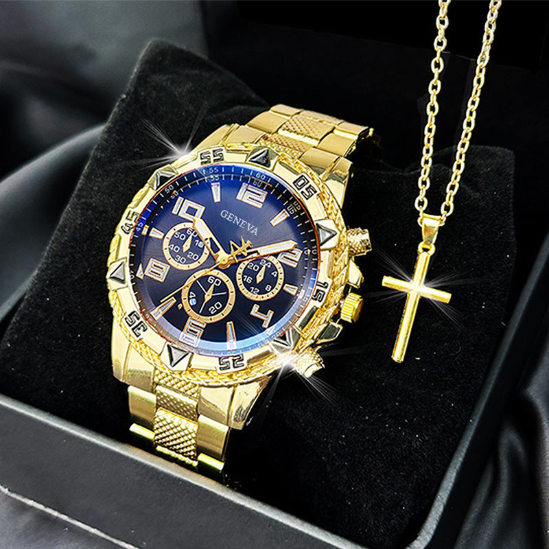 Kit 2 en 1 Especial Reloj Geneva y Cruz - Club Boss - Pre Black Friday