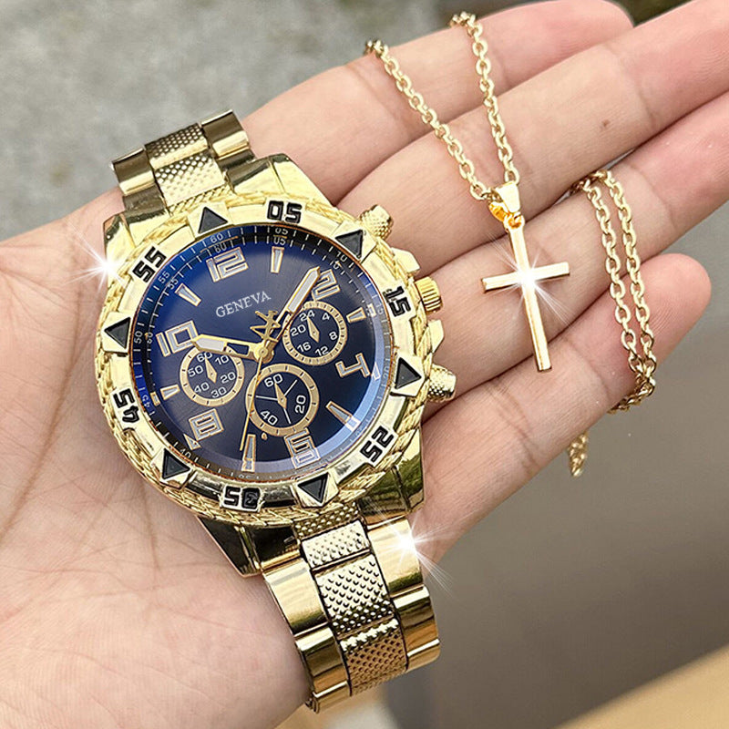 Kit 2 en 1 Especial Reloj Geneva y Cruz - Club Boss - Pre Black Friday