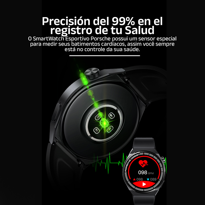 Smartwatch Multifuncional Porsche - Clube Boss