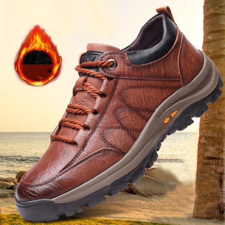 🔥【39-48】 2025 otoño e invierno nuevos zapatos casuales de cuero para hombres