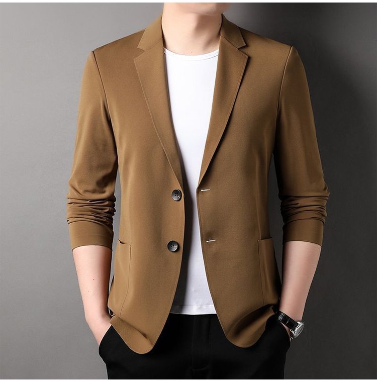 【M-5XL】Chaqueta de negocios de verano para hombre, seda helada, transpirable