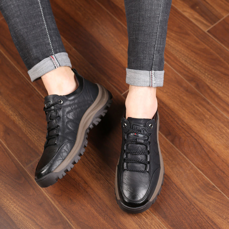 🔥【39-48】 2025 otoño e invierno nuevos zapatos casuales de cuero para hombres